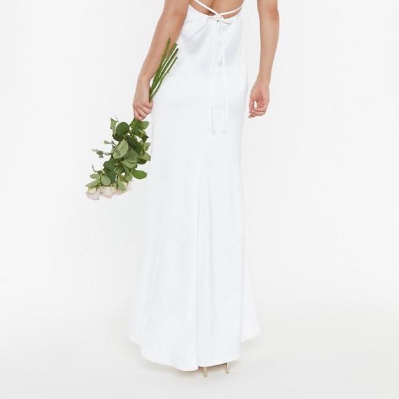 NWT NastyGal Satin Strappy Dress - Picture 4 of 8